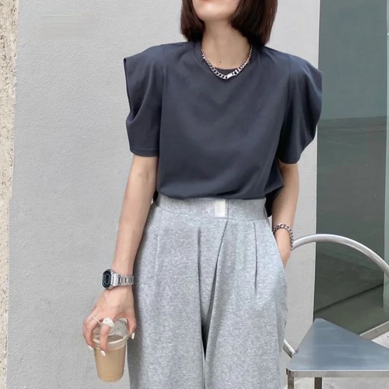 Woman Tops Puff Sleeve Design Ladies T-shirts Summer Short Sleeve Tops Tee O-Neck
Woman Tops Puff Sleeve Design Ladies T-shirts Summer Short Sleeve Tops Tee O-Neck
