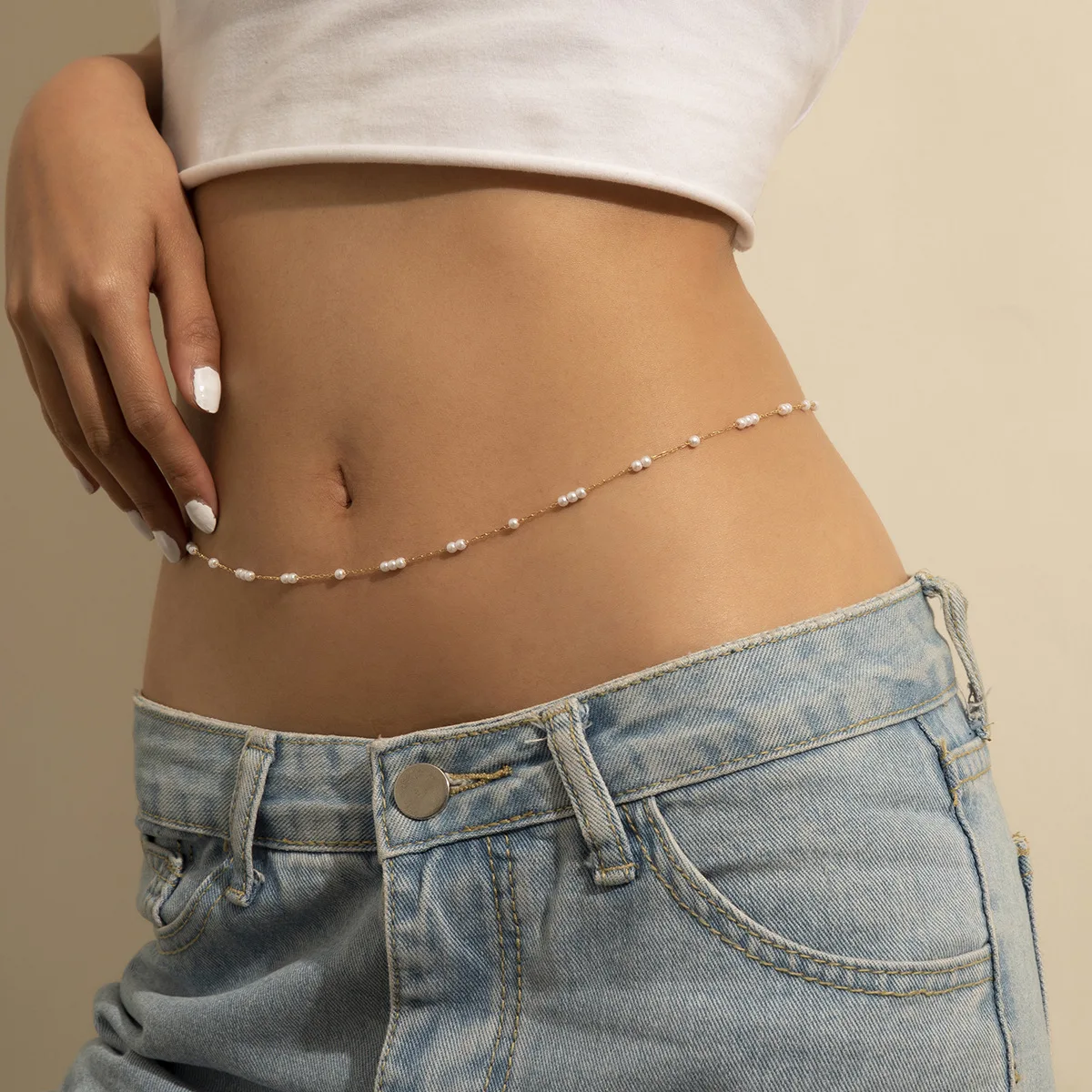 Fashion INS Body Jewelry Faux Pearl Charm Waist Chain for Women Beach Bikini Belly Chain Waist Chain Belt
Fashion INS Body Jewelry Faux Pearl Charm Waist Chain for Women Beach Bikini Belly Chain Waist Chain Belt