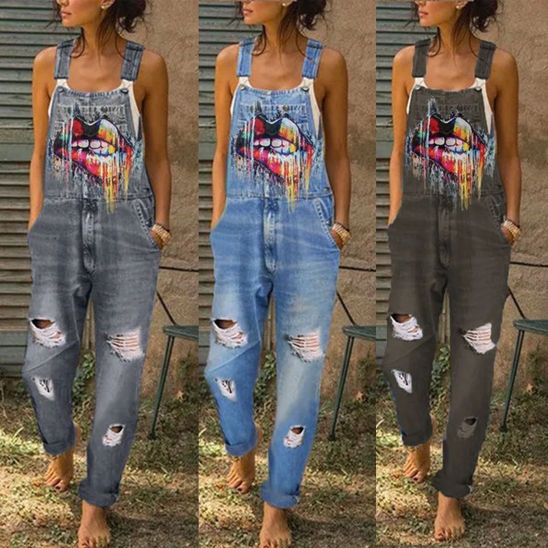 Lugentolo Jumpsuit Jeans Women Summer New Washed Print Hole Pockets Cotton Casual Womens Clothes Streetwear
Lugentolo Jumpsuit Jeans Women Summer New Washed Print Hole Pockets Cotton Casual Womens Clothes Streetwear