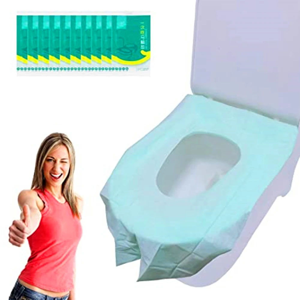 10Pcs Disposable Toilet Seat Cover Mat Portable 100% Waterproof Safety Toilet Seat Pad For Travel/Camping Bathroom Accessiories
10Pcs Disposable Toilet Seat Cover Mat Portable 100% Waterproof Safety Toilet Seat Pad For Travel/Camping Bathroom Accessiories