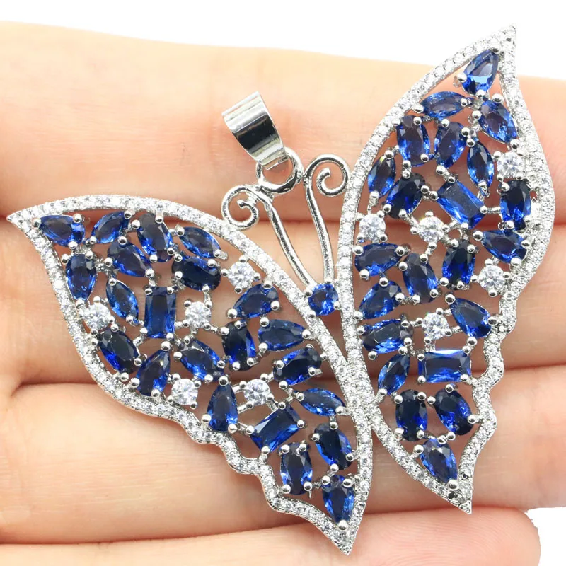 53x46mm Long Big Heavy Butterfly Shape Created Pink Tourmaline Tanzanite CZ For Women Dating Silver Pendant
53x46mm Long Big Heavy Butterfly Shape Created Pink Tourmaline Tanzanite CZ For Women Dating Silver Pendant