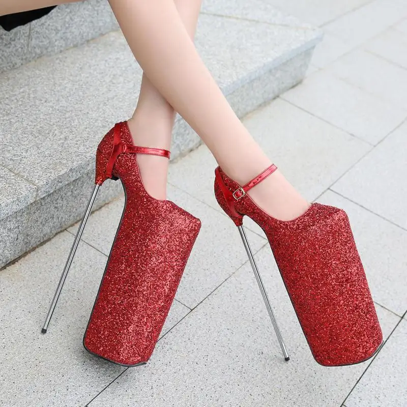 30cm Super High Heeled Pumps Thin Heel Stage Performance Shallow Mouth Sequin Single Shoes Woman Sexy Night Show Platform Shoes
30cm Super High Heeled Pumps Thin Heel Stage Performance Shallow Mouth Sequin Single Shoes Woman Sexy Night Show Platform Shoes