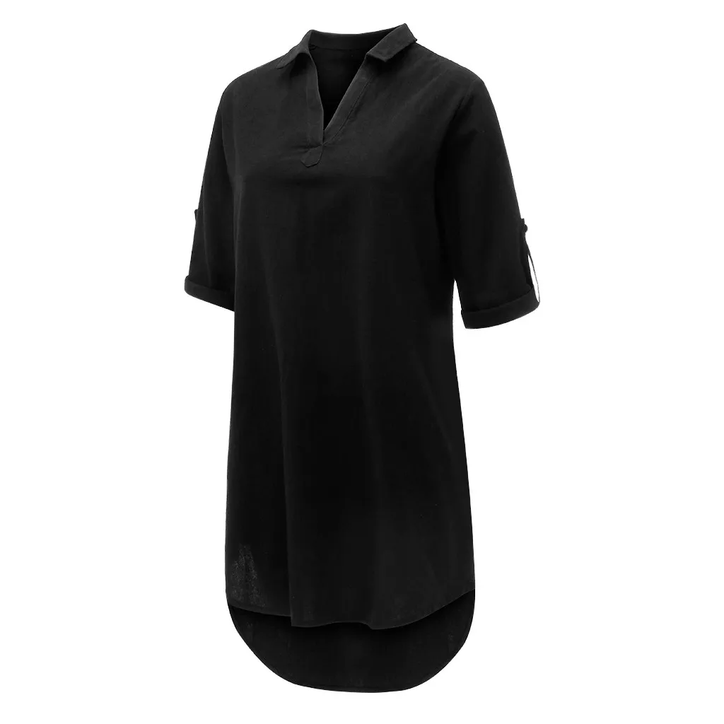 Fashion Long Blouses Women Plus Size Solid Color Cotton Linen Turn Down Collar Loose Shirt Dress blusas mujer de moda 2021
Fashion Long Blouses Women Plus Size Solid Color Cotton Linen Turn Down Collar Loose Shirt Dress blusas mujer de moda 2021