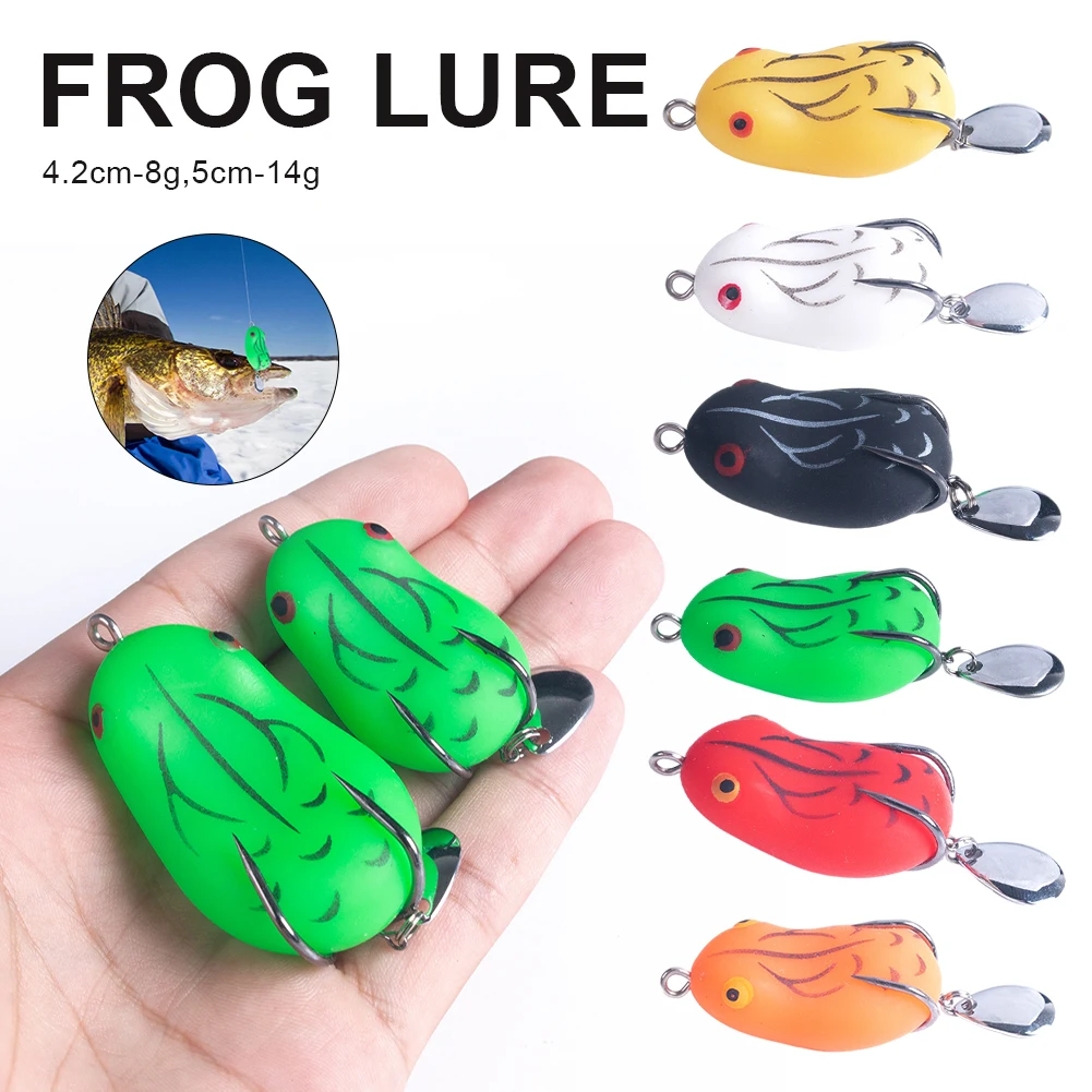 8/14g Frog Lure Topwater Double Hook Metal Spoon Soft Bait 3D Eyes Bass Fishing Saltwater Freshwater Fishing Tackle Accessories
8/14g Frog Lure Topwater Double Hook Metal Spoon Soft Bait 3D Eyes Bass Fishing Saltwater Freshwater Fishing Tackle Accessories