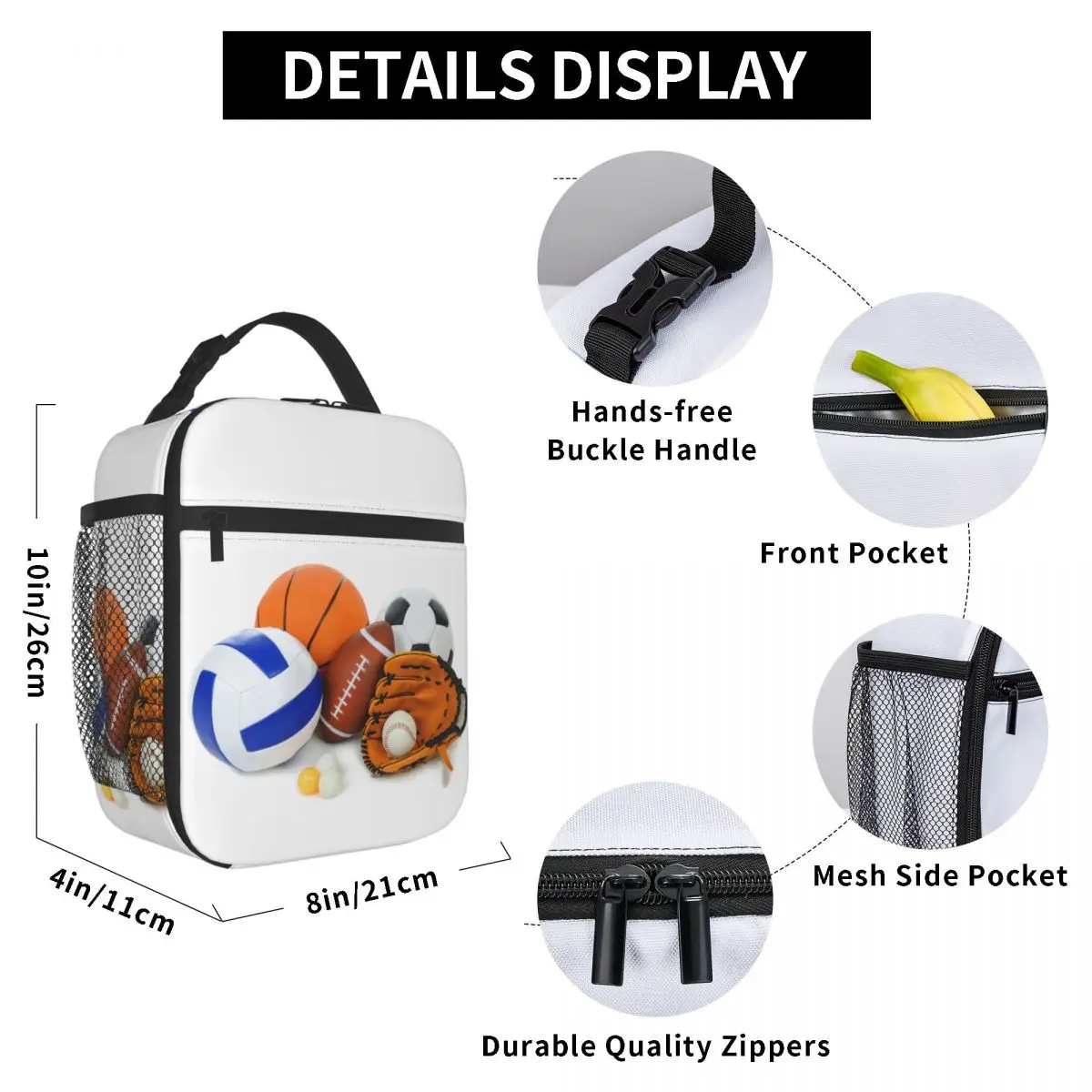 Sports Game Lunch Bag for Women Men Large Insulated Lunch Box with Water Bottle Holder and Pockets
Sports Game Lunch Bag for Women Men Large Insulated Lunch Box with Water Bottle Holder and Pockets