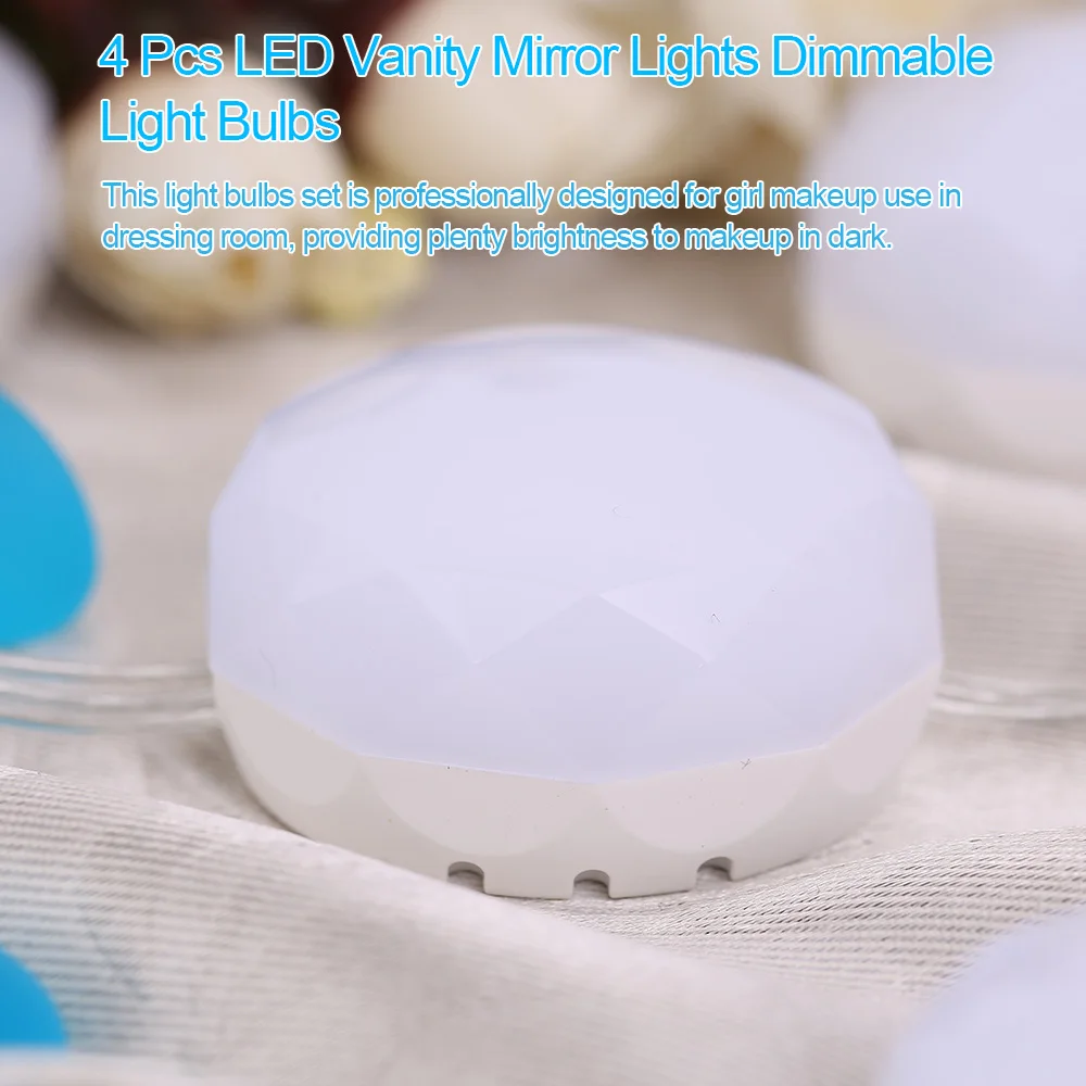Светодиодный подсветка косметического зеркала с регулируемой яркостью 4 штук