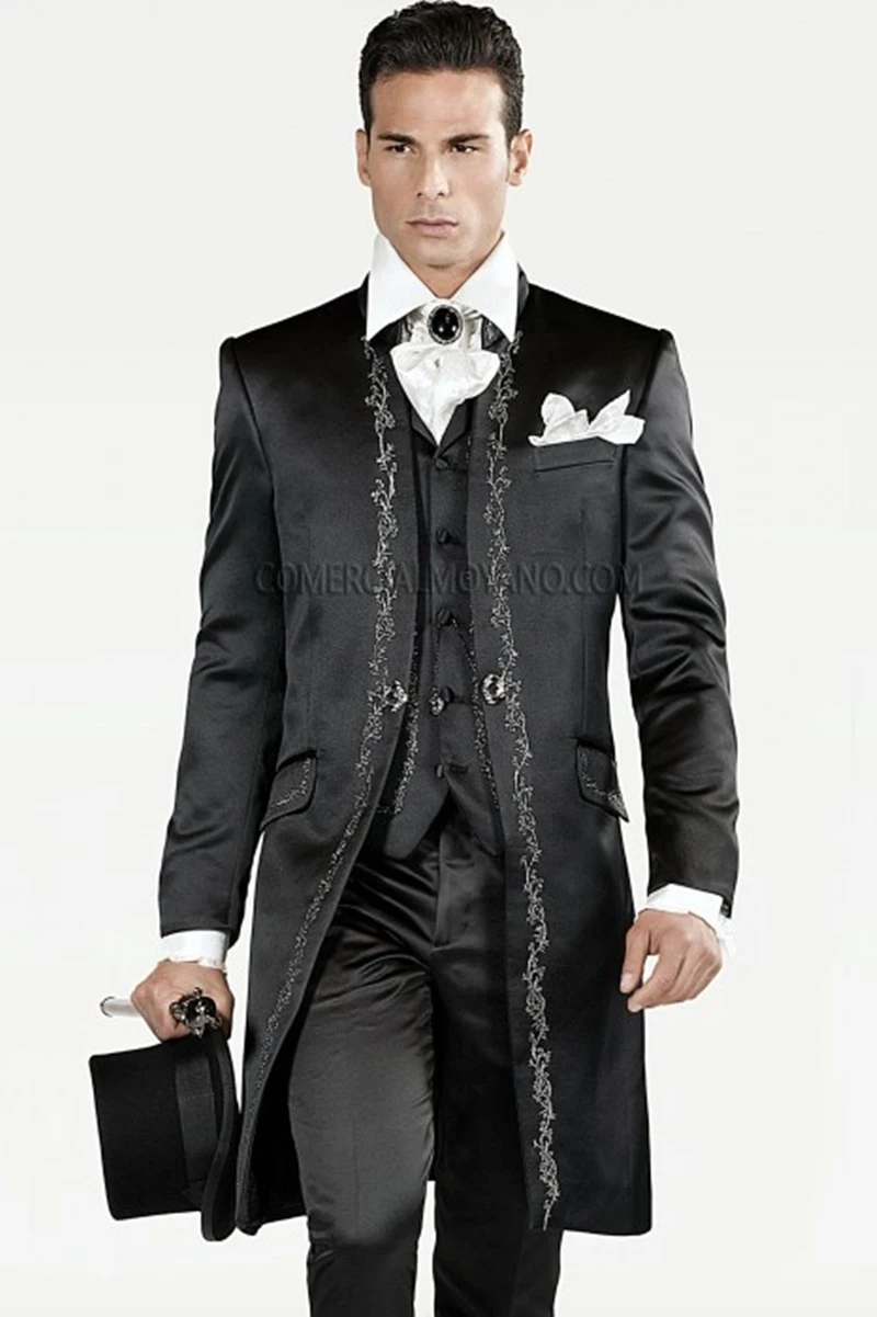 Handsome Embroidery Groomsmen Mandarin Lapel Groom Tuxedos Men Suits Wedding/Prom/Dinner Best Blazer(Jacket+Pants+Vest+Tie) 031
Handsome Embroidery Groomsmen Mandarin Lapel Groom Tuxedos Men Suits Wedding/Prom/Dinner Best Blazer(Jacket+Pants+Vest+Tie) 031