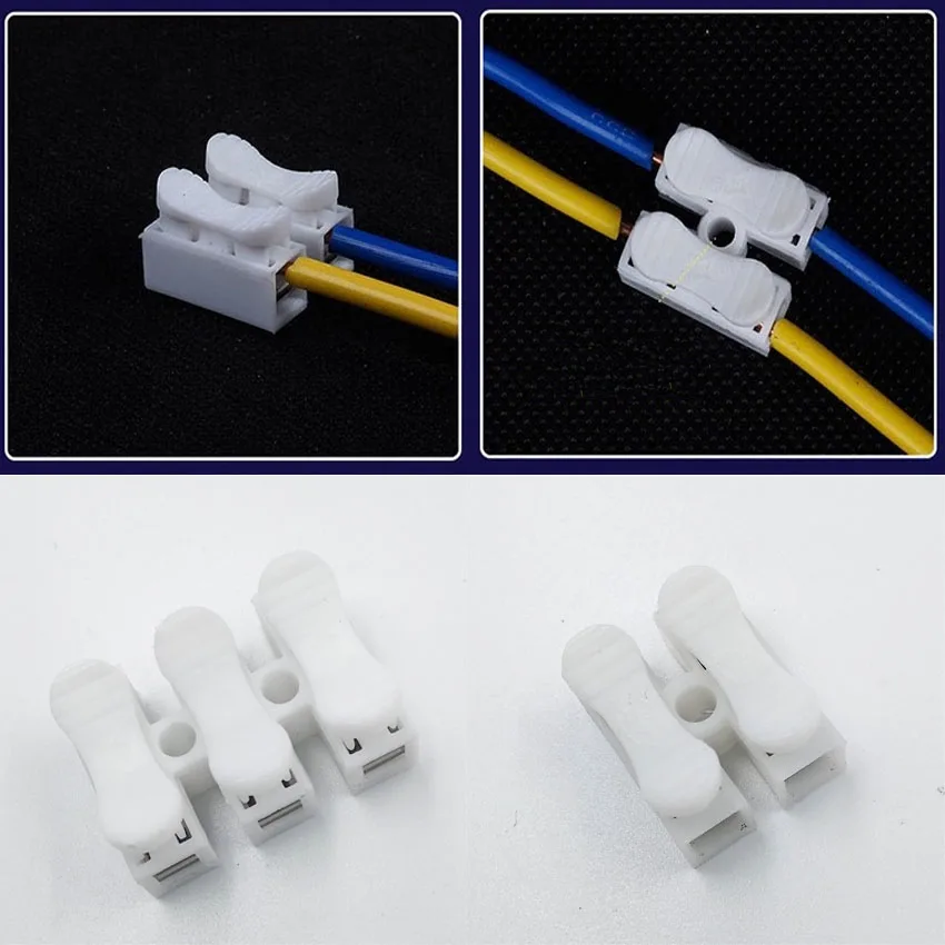 20pcs/lot LED Strip Light Quick Wire Connecting CH-3 CH-2 Spring Wire Connectors Electrical Cable Clamp Terminal Block Connector
20pcs/lot LED Strip Light Quick Wire Connecting CH-3 CH-2 Spring Wire Connectors Electrical Cable Clamp Terminal Block Connector