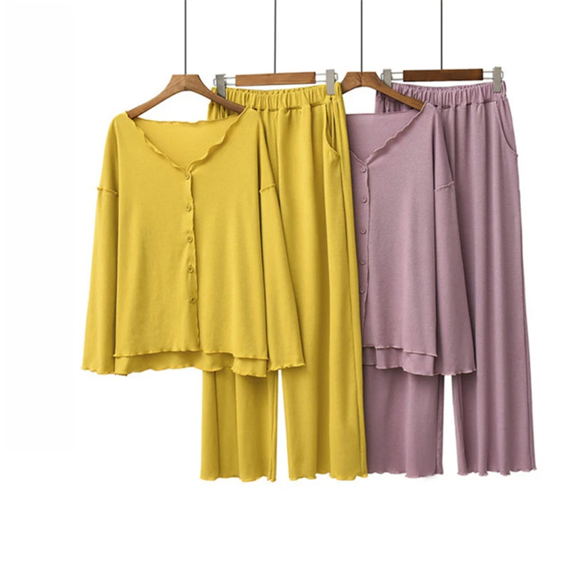 Summer Pajamas Set Comfortable Solid Color Cotton gauze Home Nightgowns Women's V neck Nightdress Thin Section Two Piece Set Lou
Summer Pajamas Set Comfortable Solid Color Cotton gauze Home Nightgowns Women's V neck Nightdress Thin Section Two Piece Set Lou