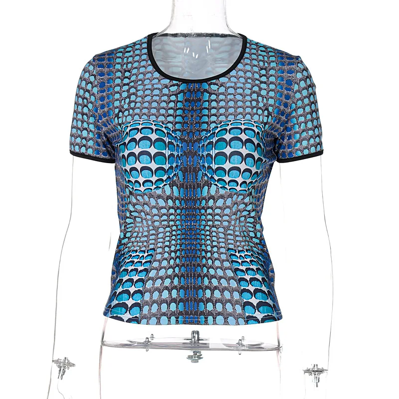 BOOFEENAA 3D Geometric Print Fashion Tops for Women Summer Streetwear Round Neck Short Sleeve Graphic T Shirts C70-BZ15
BOOFEENAA 3D Geometric Print Fashion Tops for Women Summer Streetwear Round Neck Short Sleeve Graphic T Shirts C70-BZ15