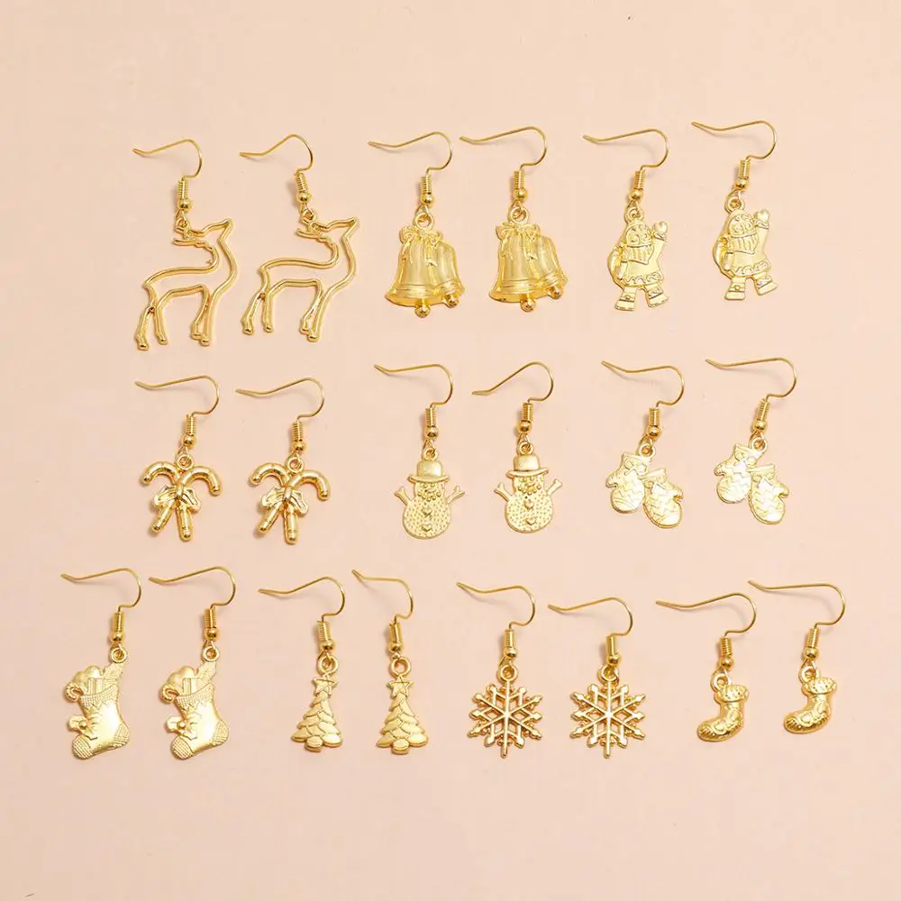 HI MAN 10pcs/lot Fashion Simple Snowflake Socks Stud Earrings Bell Deer Earrings Female Child Christmas Jewelry Gift
HI MAN 10pcs/lot Fashion Simple Snowflake Socks Stud Earrings Bell Deer Earrings Female Child Christmas Jewelry Gift
