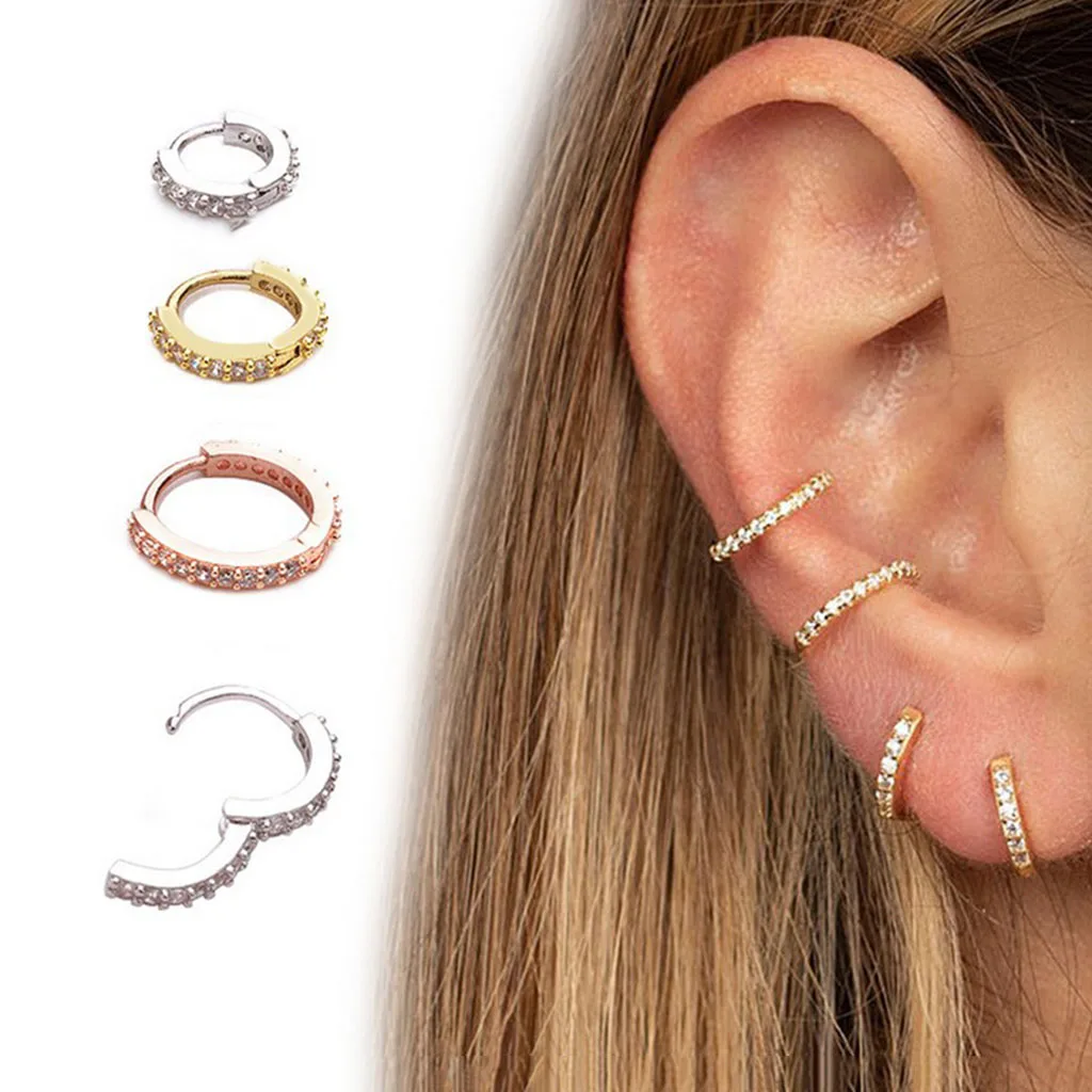 2 Pairs Women Men Hoop Cubic Zirconia Earrings Stud Huggie Piercing Earrings
2 Pairs Women Men Hoop Cubic Zirconia Earrings Stud Huggie Piercing Earrings