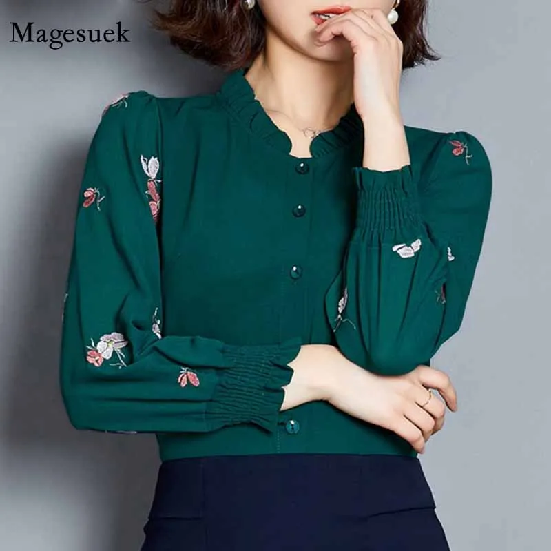 Embroidery Flowers Elegant Stand Collar Clothing 2020 Women Blouses Plus Size Shirt Long Sleeve Chiffon Ladies Top Women 2640 50
Embroidery Flowers Elegant Stand Collar Clothing 2020 Women Blouses Plus Size Shirt Long Sleeve Chiffon Ladies Top Women 2640 50