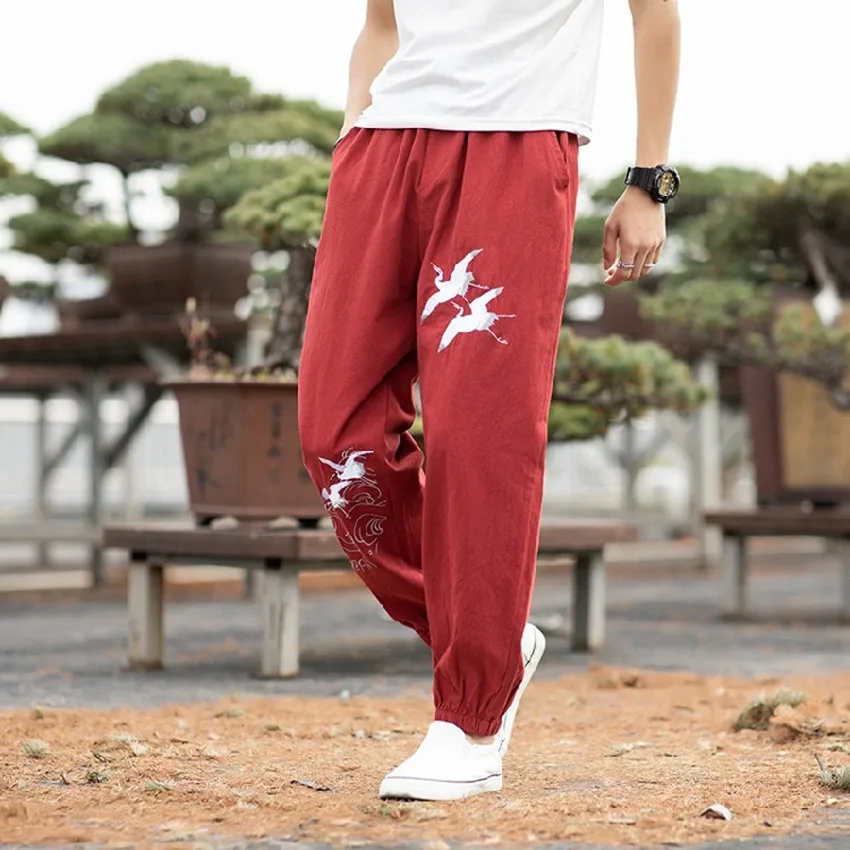 Japanese Style Summer Print Crane Kimonos Harajuku Beam Feet Harem Pants Asian Male Retro Casual M-5XL Plus Size Costume
Japanese Style Summer Print Crane Kimonos Harajuku Beam Feet Harem Pants Asian Male Retro Casual M-5XL Plus Size Costume