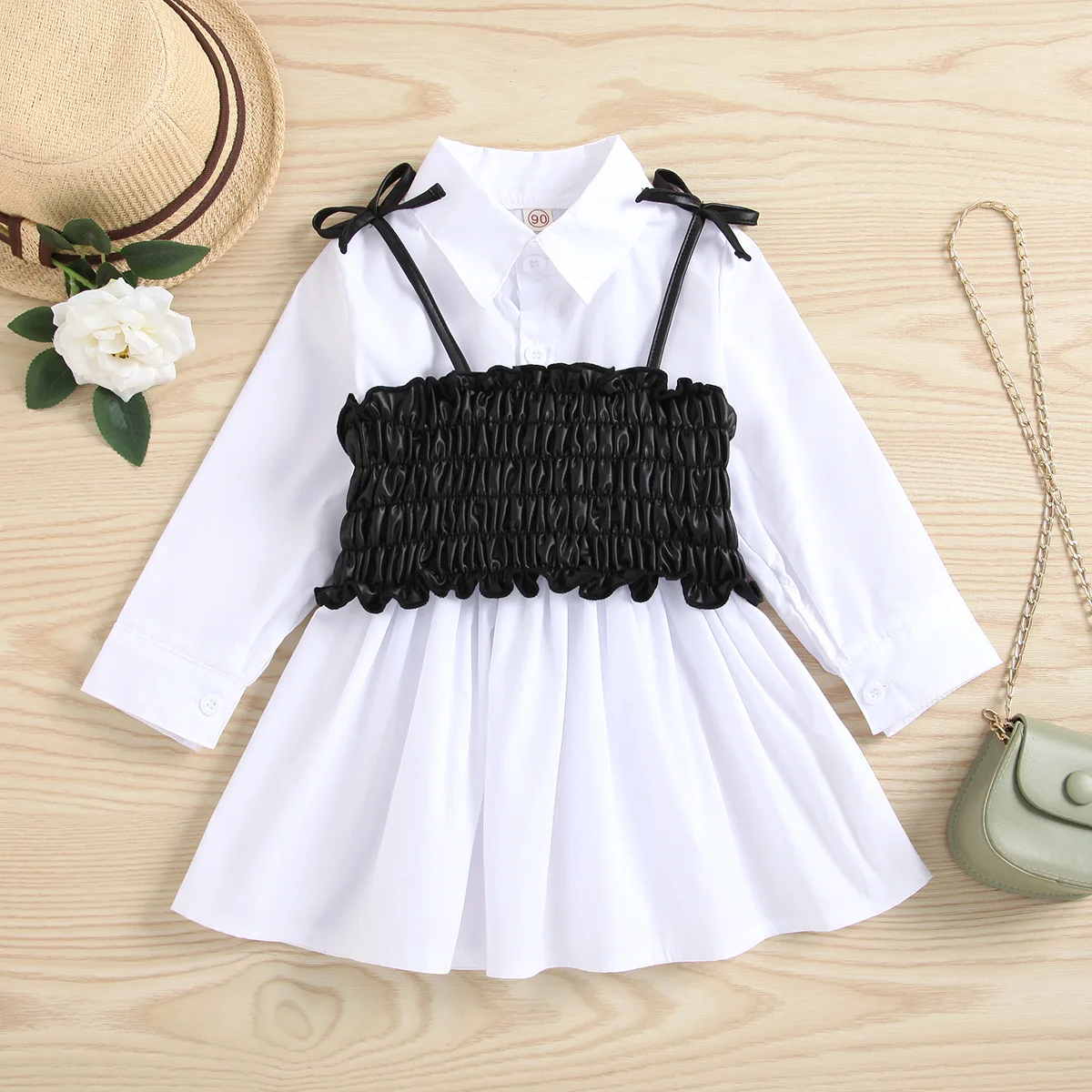 Girl Dress New Fashion Long-sleeve Shirt Dress + Leather Fold Waist 2Pcs Of Children's Dress Autumn Kids Clothes Princess Dress
Girl Dress New Fashion Long-sleeve Shirt Dress + Leather Fold Waist 2Pcs Of Children's Dress Autumn Kids Clothes Princess Dress