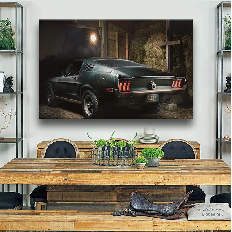 Modern Wall Art Picture Canvas Paintings 1968 Mustang GT Fastback Classic Car Posters And Prints For Living Room Decor Unframed
Modern Wall Art Picture Canvas Paintings 1968 Mustang GT Fastback Classic Car Posters And Prints For Living Room Decor Unframed