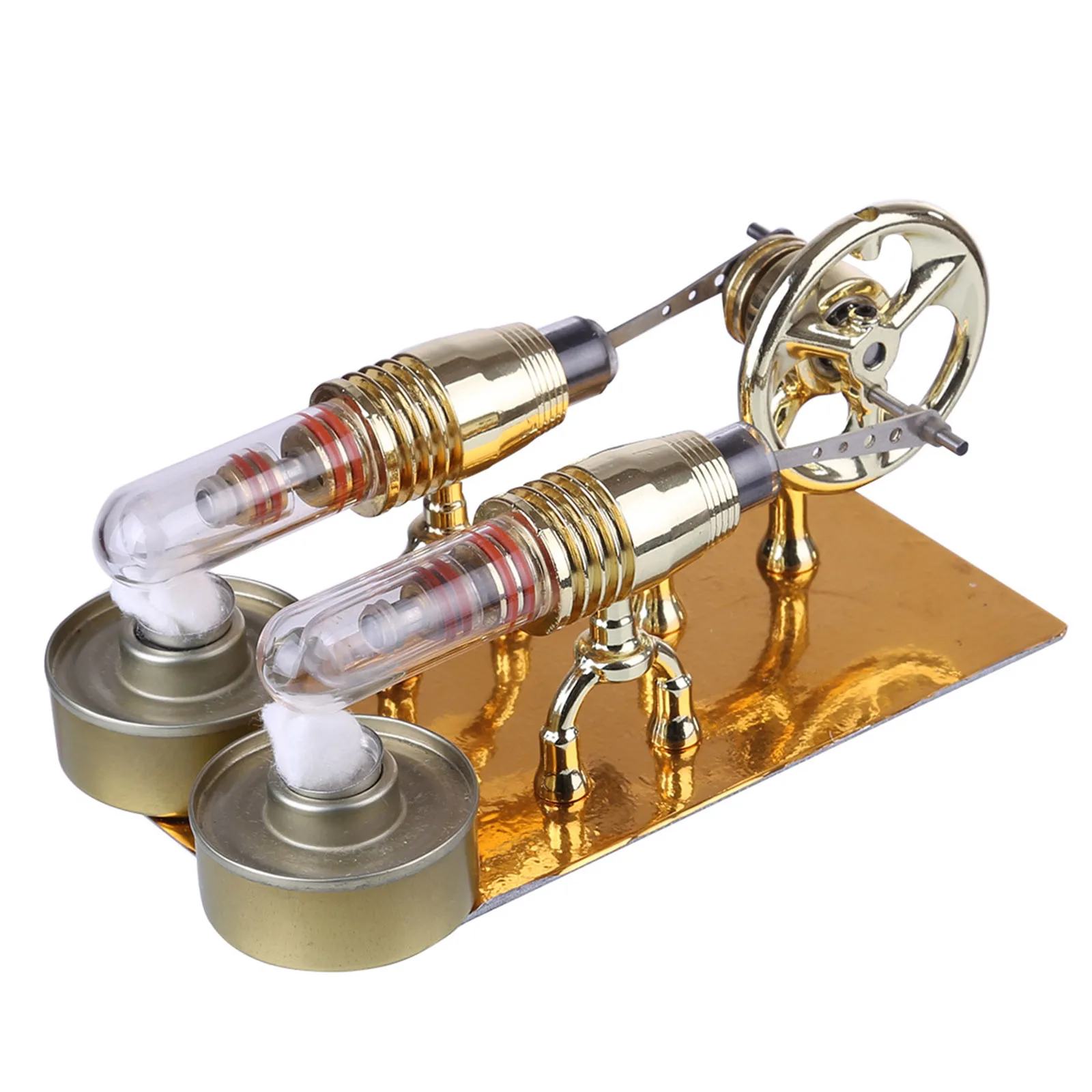 Two-cylinder Stirling Engine Model Engine Teaching Show Model Science Educational Toys - Golden
Two-cylinder Stirling Engine Model Engine Teaching Show Model Science Educational Toys - Golden