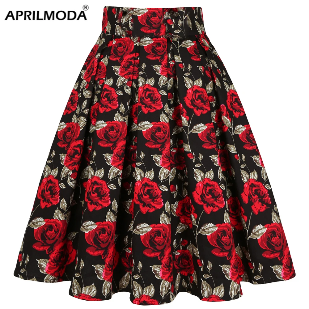 2021 High Waist Floral Rockabilly Pleated Skirts Womens Summer Red Rose Flower Women Vintage Skirt Midi Plus Size 3XL Clothing
2021 High Waist Floral Rockabilly Pleated Skirts Womens Summer Red Rose Flower Women Vintage Skirt Midi Plus Size 3XL Clothing