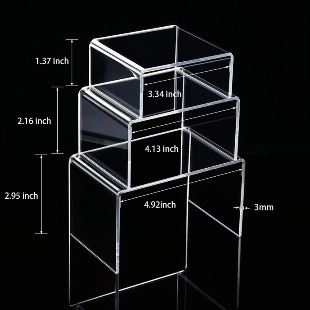 3pcs Clear Acrylic Square Sheet Cosmetics Display Stand Pad Photography Props Ornaments Rings Necklace Jewelry Holder
3pcs Clear Acrylic Square Sheet Cosmetics Display Stand Pad Photography Props Ornaments Rings Necklace Jewelry Holder