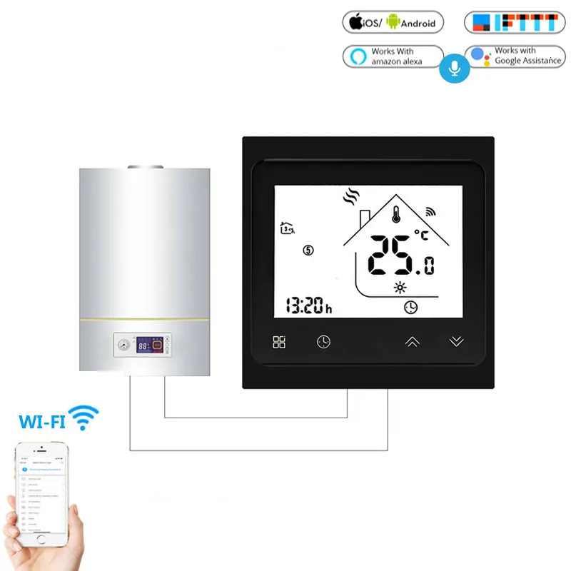 BHT 002 Tuya Wifi умный газовый котел термостат 3а температура приложение дистанционное