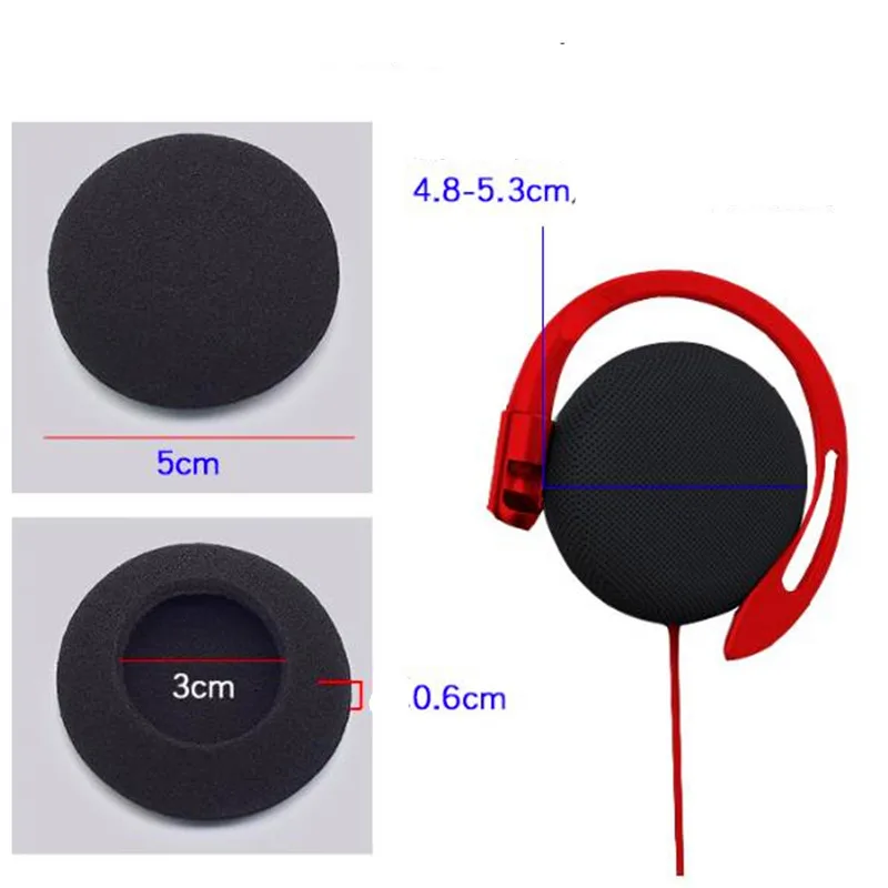 10 PCs/lot 5cm Foam Replacement Ear Cushions Earpads Covers For Big Headphones Diameter in the range of 4.8-5.3cm
10 PCs/lot 5cm Foam Replacement Ear Cushions Earpads Covers For Big Headphones Diameter in the range of 4.8-5.3cm