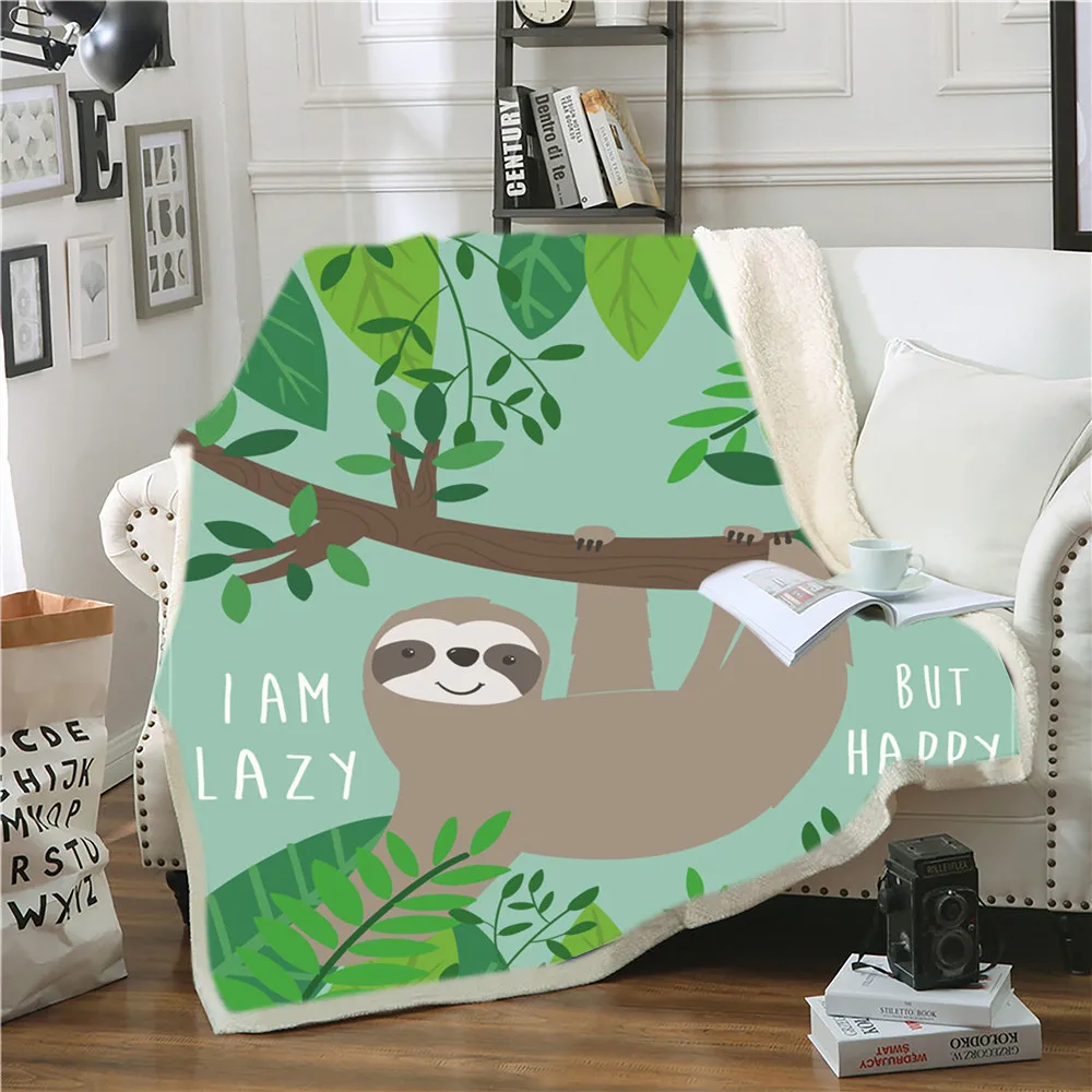 Cartoon Sloth 3D Printing Plush Blanket Kids Fashion Blanket Home Office Washable Casual Kids Soft Sherpa Blanket Microfiber
Cartoon Sloth 3D Printing Plush Blanket Kids Fashion Blanket Home Office Washable Casual Kids Soft Sherpa Blanket Microfiber