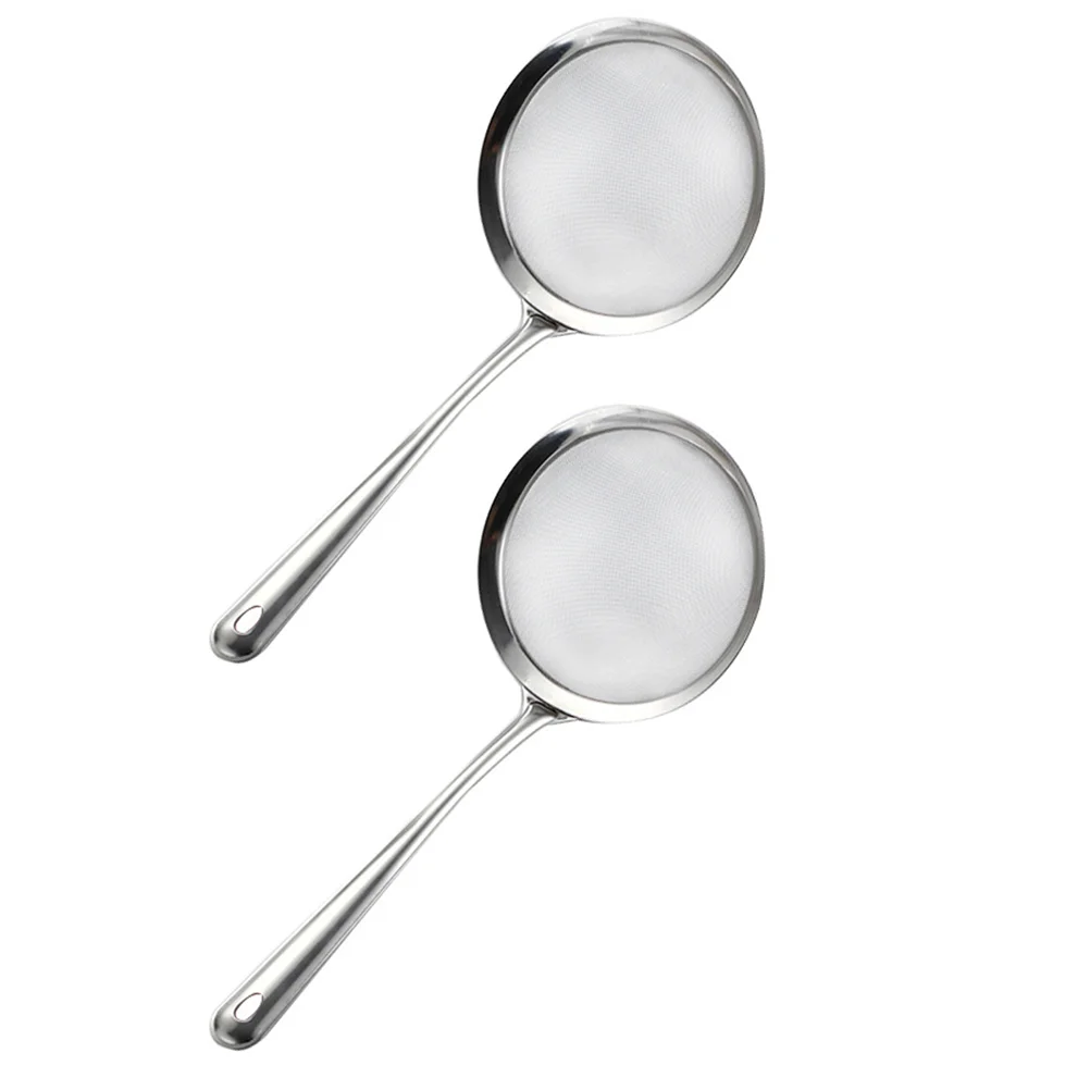 2Pcs Stainless Steel Net Colanders Noddles Strainers Tea Colanders for Home (Silver)
2Pcs Stainless Steel Net Colanders Noddles Strainers Tea Colanders for Home (Silver)