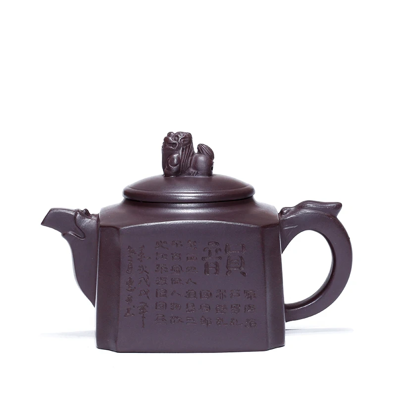 Yixing recommended undressed ore purple clay sifang kirin pot of manual
Yixing recommended undressed ore purple clay sifang kirin pot of manual