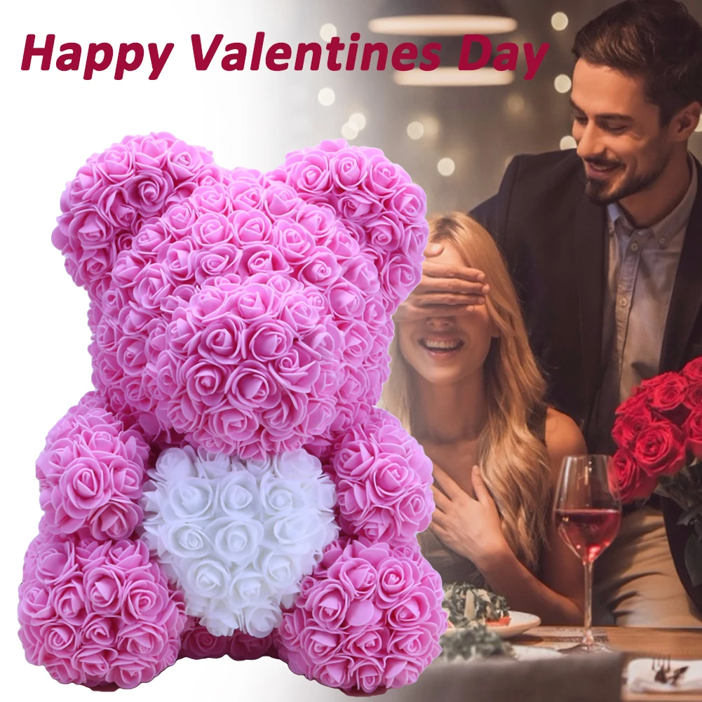 25cm Rose Bear Heart Artificial Flowers Red Rose Bear For Women Valentine's Wedding Birthday Christmas Gift Home Decoration
25cm Rose Bear Heart Artificial Flowers Red Rose Bear For Women Valentine's Wedding Birthday Christmas Gift Home Decoration