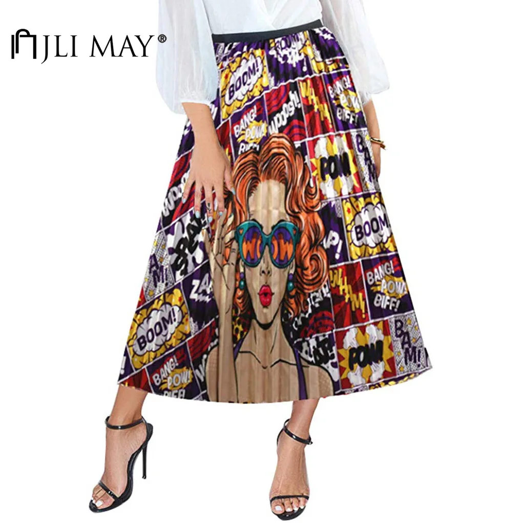 JLI MAY Women's Print Skirts Empire A-Line Slim Summer Draped Pleated Midi Skirt Streetwear
JLI MAY Women's Print Skirts Empire A-Line Slim Summer Draped Pleated Midi Skirt Streetwear