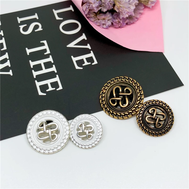 10pcs Vintage Metal Buttons Craft Supplies Decorative Buttons for Clothing DIY Sewing Supplies Metal Shank Round Fashion Buttons
10pcs Vintage Metal Buttons Craft Supplies Decorative Buttons for Clothing DIY Sewing Supplies Metal Shank Round Fashion Buttons