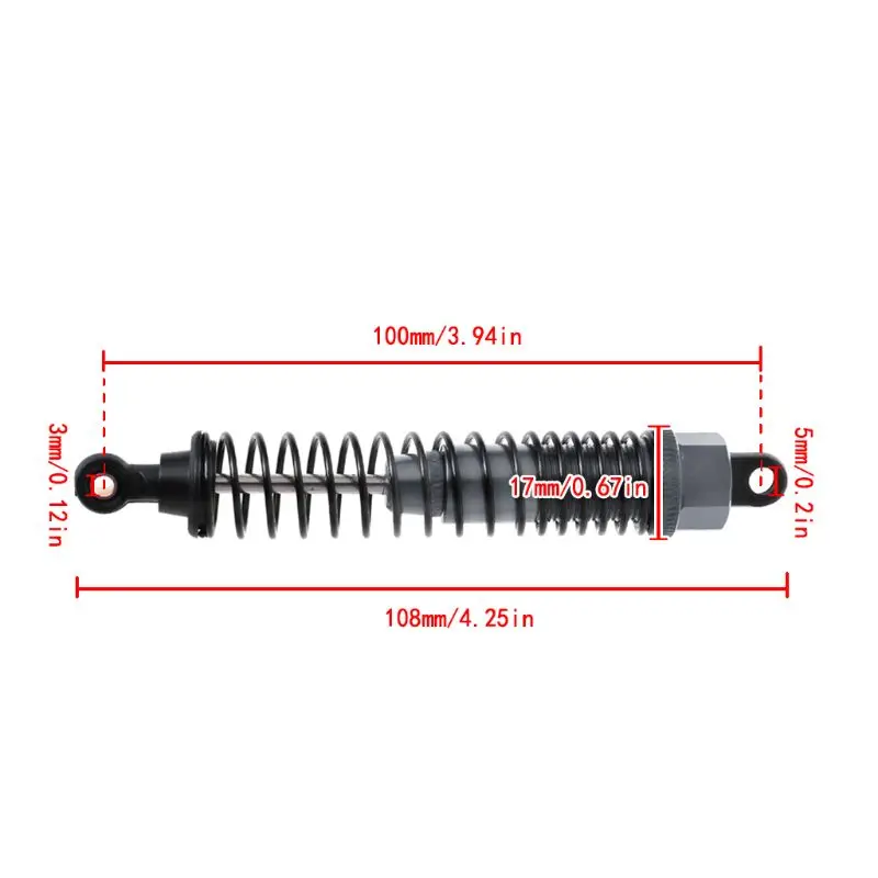 2PCS Aluminum Alloy 108004 Shock Absorber 08001 08058 08041 for HSP 1/10 RC Car 94111 94188
2PCS Aluminum Alloy 108004 Shock Absorber 08001 08058 08041 for HSP 1/10 RC Car 94111 94188