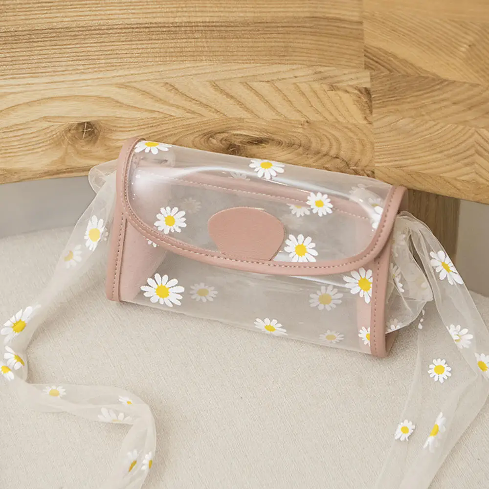 PVC Transparent Shoulder Bag Daisy Square Bucket Clear Woman Bag Handbag Jelly Small Phone Bags Crossbody Spring Summer Fashion 
PVC Transparent Shoulder Bag Daisy Square Bucket Clear Woman Bag Handbag Jelly Small Phone Bags Crossbody Spring Summer Fashion