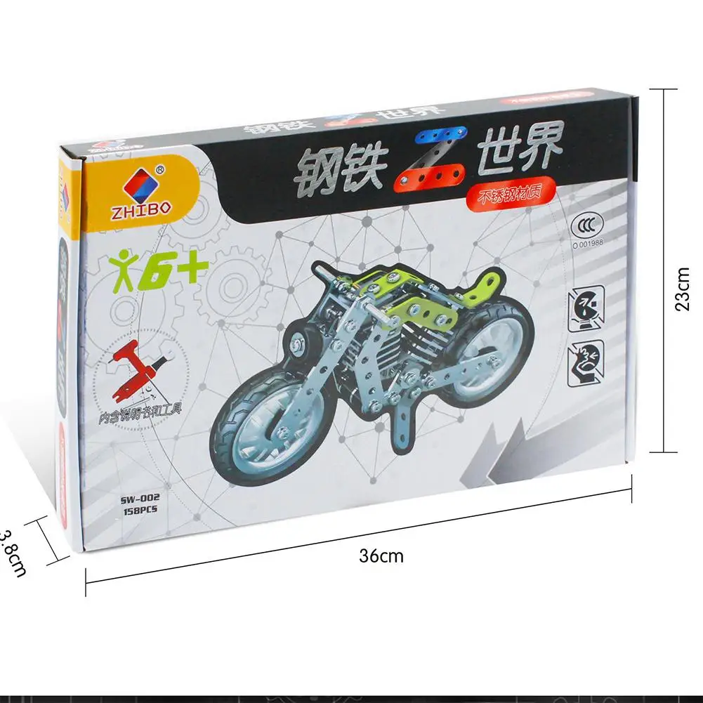 1 Set Of Children Puzzle Model Stainless Steel 3d Motorcycle-shape Diy Assembled Toy
1 Set Of Children Puzzle Model Stainless Steel 3d Motorcycle-shape Diy Assembled Toy