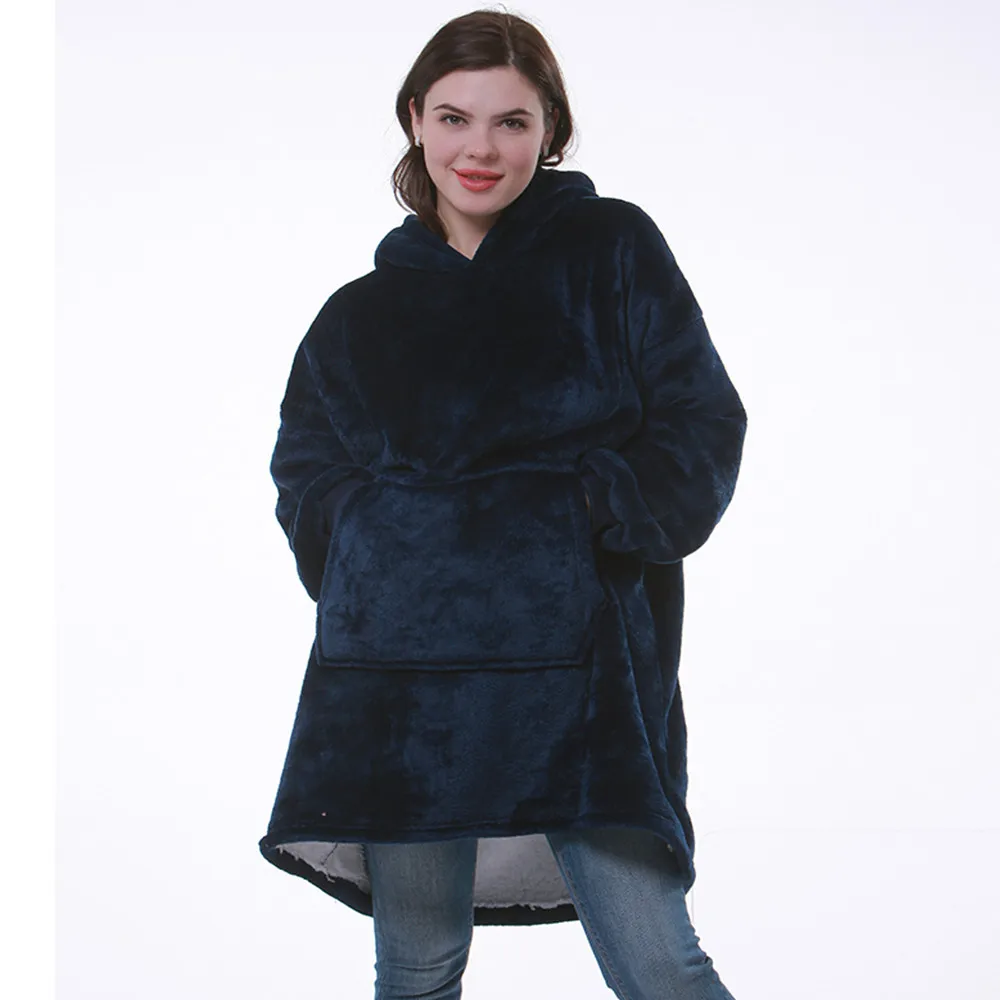 Blanket with Sleeves Women Oversized Hoodie Fleece Warm Hoodies Sweatshirts Giant TV Blanket Women Hoody Robe Casaco Feminino
Blanket with Sleeves Women Oversized Hoodie Fleece Warm Hoodies Sweatshirts Giant TV Blanket Women Hoody Robe Casaco Feminino