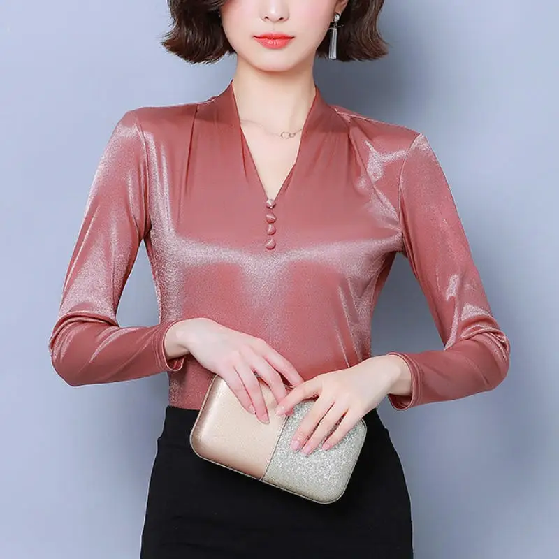 Fashion Blouse Women Elegant Slim Long Sleeve V-Neck Mesh Shirt Female Streetwear Plus Size Office Ladies Tops Blusas 3XL Q3561
Fashion Blouse Women Elegant Slim Long Sleeve V-Neck Mesh Shirt Female Streetwear Plus Size Office Ladies Tops Blusas 3XL Q3561
