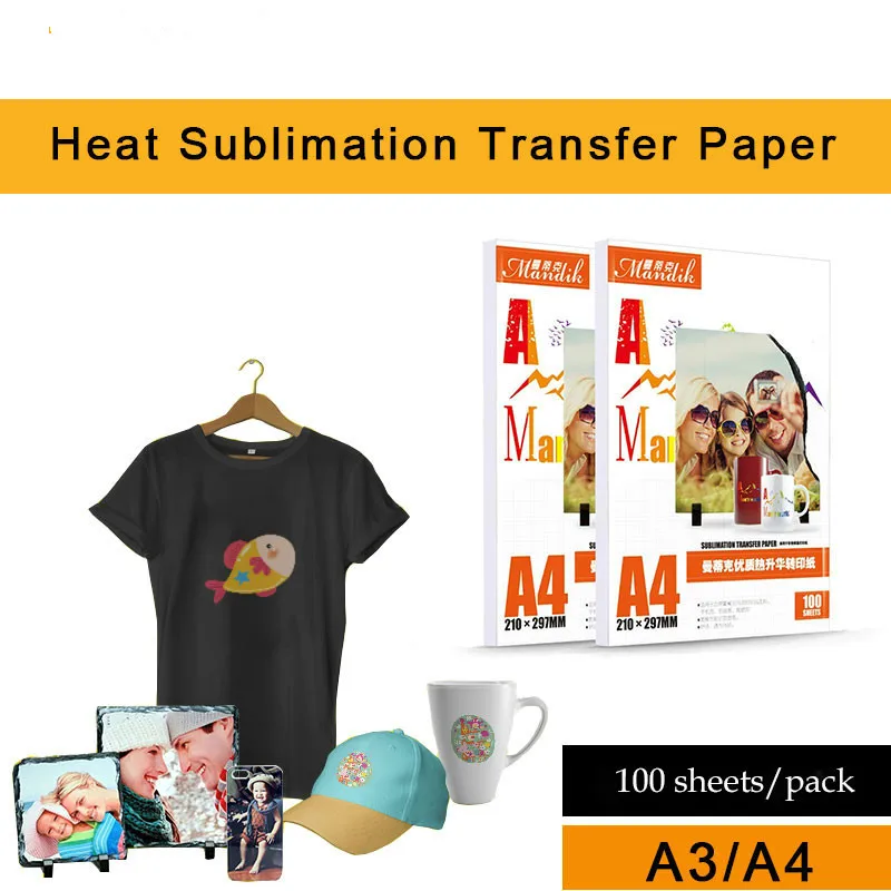 A3 A4 100sheets/set Inkjet Printing Sublimation Heat Transfer Photo Paper Thermal Transfer Photo Paper T-shirt Baking Cup Paper
A3 A4 100sheets/set Inkjet Printing Sublimation Heat Transfer Photo Paper Thermal Transfer Photo Paper T-shirt Baking Cup Paper