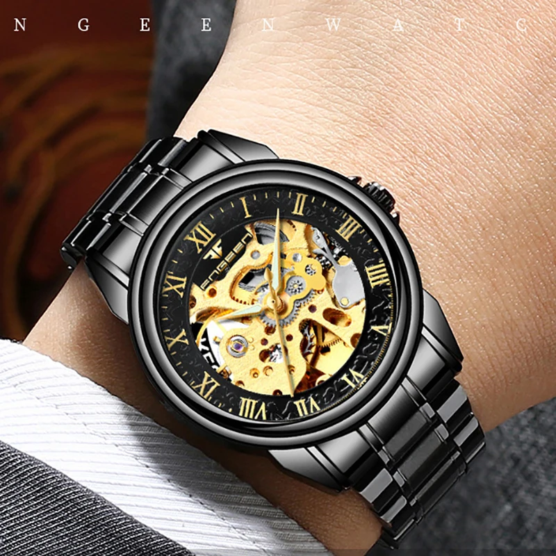 FNGEEN Hollow-carved Super-Thin Waterproof Watch for Unisex British Style Automatic Mechanical Stainless Steel Strap Man's
FNGEEN Hollow-carved Super-Thin Waterproof Watch for Unisex British Style Automatic Mechanical Stainless Steel Strap Man's