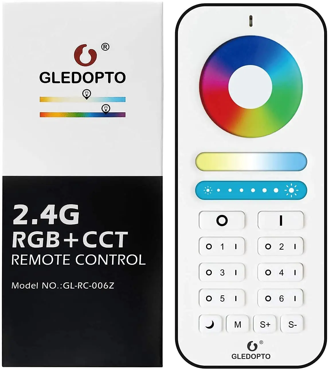 GLEDOPTO RGBCCT 2.4G RF Remote Control Color/Temperature/Brightness Adjustable 6 Zone Group Management 9 Modes Light Controller
GLEDOPTO RGBCCT 2.4G RF Remote Control Color/Temperature/Brightness Adjustable 6 Zone Group Management 9 Modes Light Controller