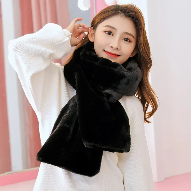 Women Winter Thicken Plush Fake Rabbit Fur Scarf Solid Collar Shawl Neck Warmer Lady Knitted Neckerchief Long Wraps Accessories
Women Winter Thicken Plush Fake Rabbit Fur Scarf Solid Collar Shawl Neck Warmer Lady Knitted Neckerchief Long Wraps Accessories