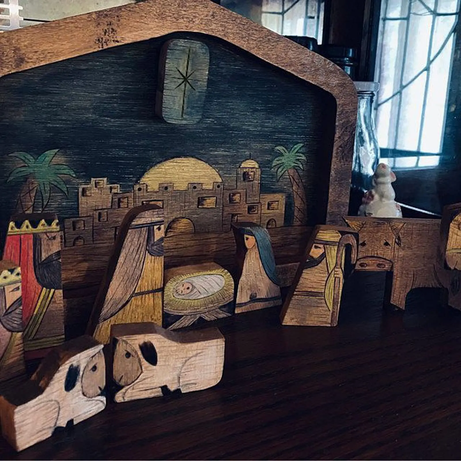 Nativity Puzzle with Wood Burned Design Wooden Jesus Puzzles Jigsaw Puzzle Game for Adults and Kids Home Decoration Accessories
Nativity Puzzle with Wood Burned Design Wooden Jesus Puzzles Jigsaw Puzzle Game for Adults and Kids Home Decoration Accessories