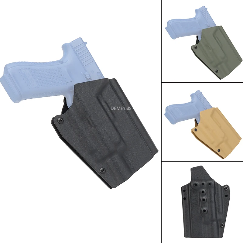 

Military Tactical Gun Holster for GLOCK 17-19/19X/45 X400 Flashlight Hunting Airsoft Paintball Cs Combat Pistol Gun Pouch Case