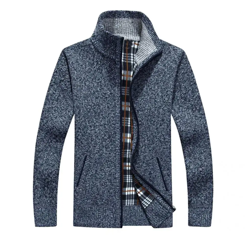 Men Coat Stylish Loose Stand Collar Plush Cardigan Sweater Stand Collar Pockets Knitted Coat
Men Coat Stylish Loose Stand Collar Plush Cardigan Sweater Stand Collar Pockets Knitted Coat