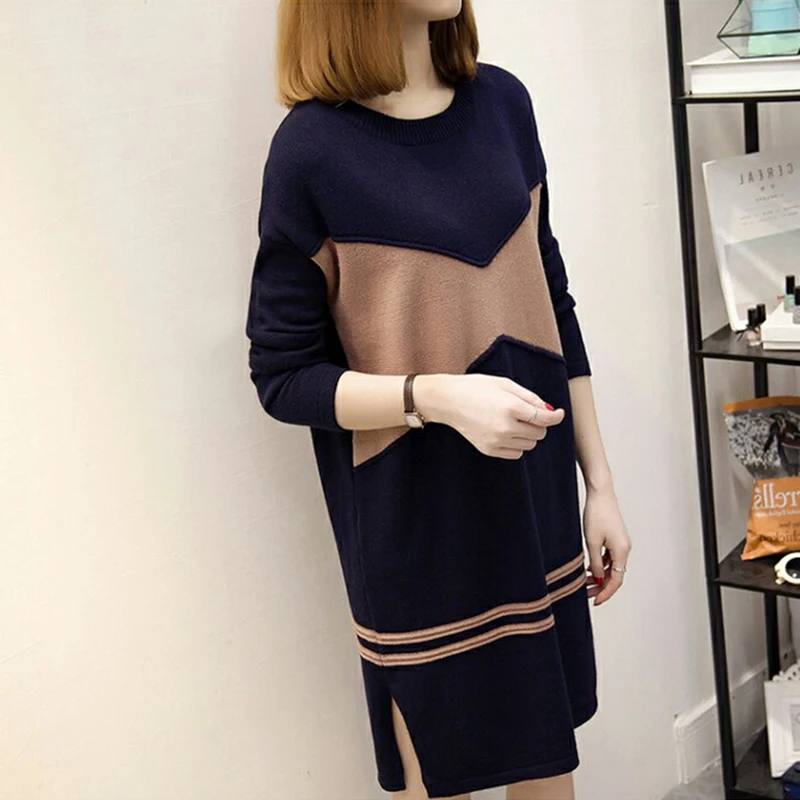 2021 Autumn Winter Thick Sweater Dress Knitted Dress Women Loose Mini Dress Female Chic Straight Dress
2021 Autumn Winter Thick Sweater Dress Knitted Dress Women Loose Mini Dress Female Chic Straight Dress
