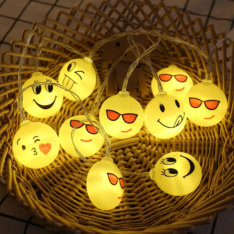 New Led Light String Battery Box Color Lamp Emjoy Expression Funny Korean Style Luces Decorativas Year Decorations
New Led Light String Battery Box Color Lamp Emjoy Expression Funny Korean Style Luces Decorativas Year Decorations
