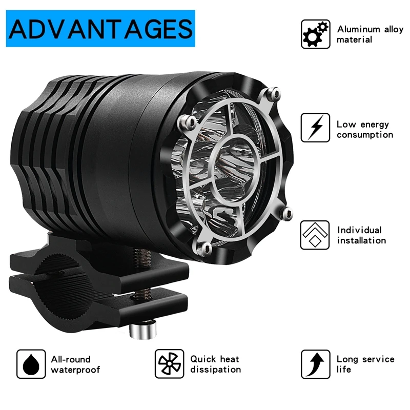 LED Headlight Motorcycle Spotlight Universal 12V 6 LED Beads Waterproof Fog Spot Motos Bulb Motorbike Headlight Lamp
LED Headlight Motorcycle Spotlight Universal 12V 6 LED Beads Waterproof Fog Spot Motos Bulb Motorbike Headlight Lamp