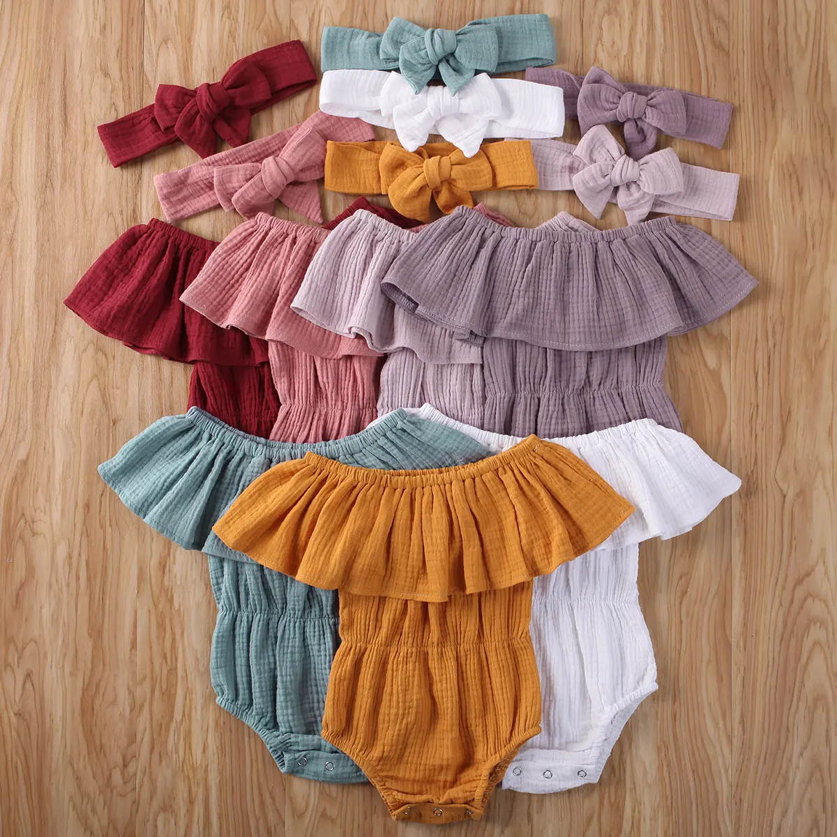 Summer Newborn Baby Boy Girl Clothes Cotton Linen Off Shoulder Rompers Jumpsuit Headband Sets One-pieces Sunsuit 0-24M
Summer Newborn Baby Boy Girl Clothes Cotton Linen Off Shoulder Rompers Jumpsuit Headband Sets One-pieces Sunsuit 0-24M