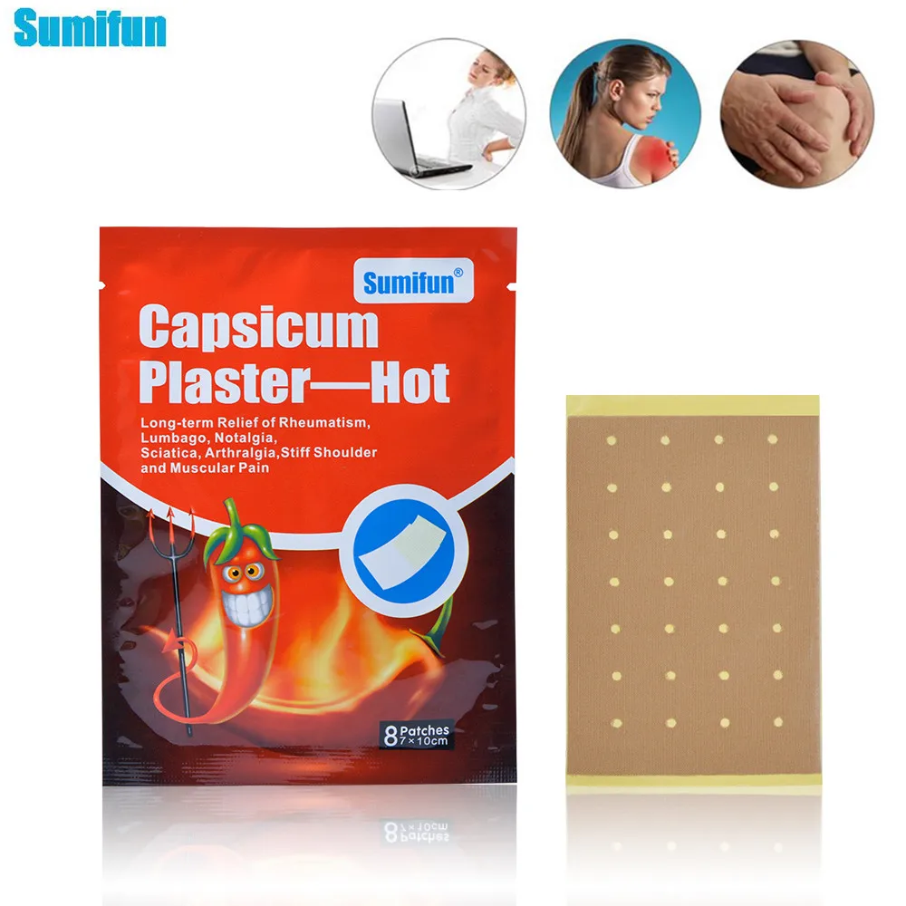 

Sumifun 8/16Pcs Pepper Hot Pain Relief Plaster Back/neck/shoulder Chinese Herbal Medical for Joint/arthritis Patch