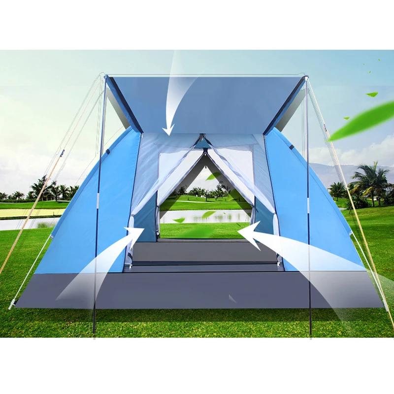 Outdoor Automatic Family Camping Tent 3-4 Persons Portable Folding Camping Tent Waterproof Beach Hiking Tent Sun Protection Tent
Outdoor Automatic Family Camping Tent 3-4 Persons Portable Folding Camping Tent Waterproof Beach Hiking Tent Sun Protection Tent