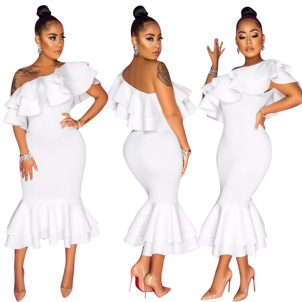 Wholesale 2021 Summer Women Elegant Dress Club Outfits Sexy Bodycon Evening Party Night Ruffle Off Shoulder Midi Dress Lady
Wholesale 2021 Summer Women Elegant Dress Club Outfits Sexy Bodycon Evening Party Night Ruffle Off Shoulder Midi Dress Lady